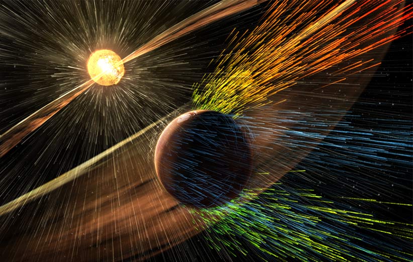 ناسا رسما اعلام کرد: بادهای خورشیدی، اتمسفر مریخ را به تدریج از بین برده‌ است